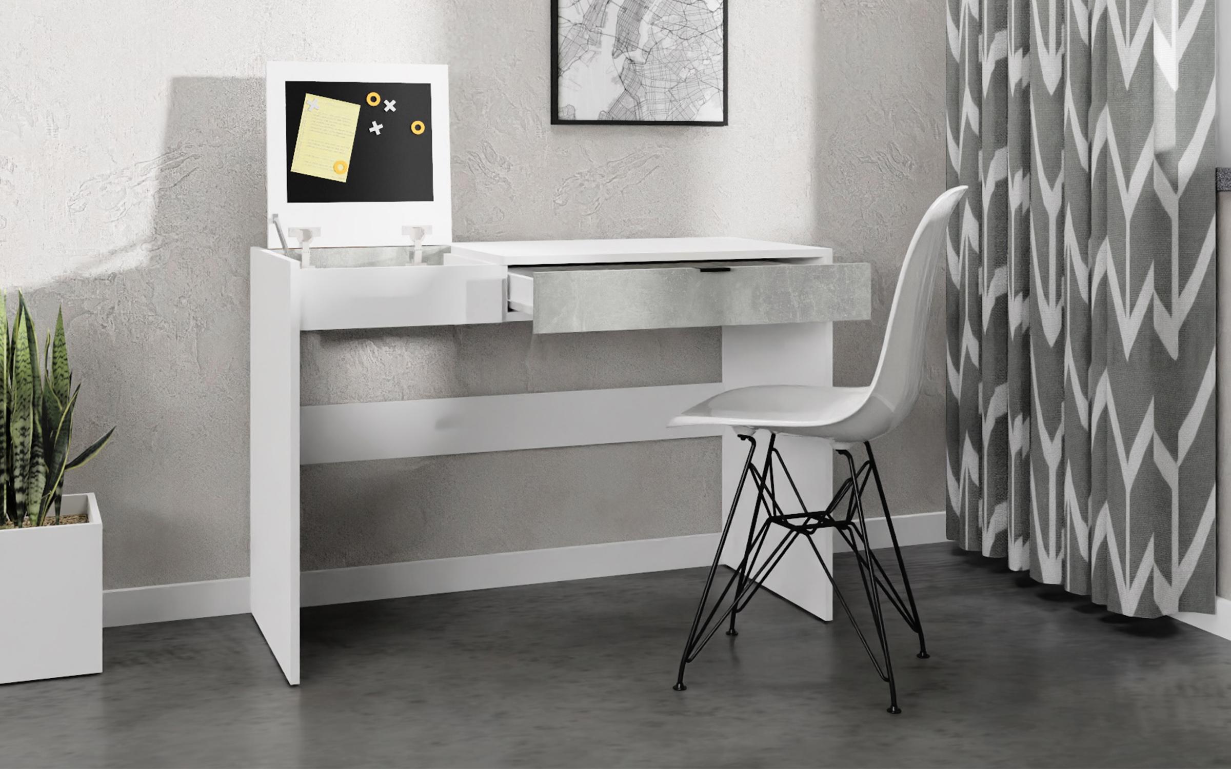 Íróasztal Smart, fehér + light atelier  4